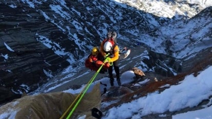 BASE jumper saved in dramatic rescue