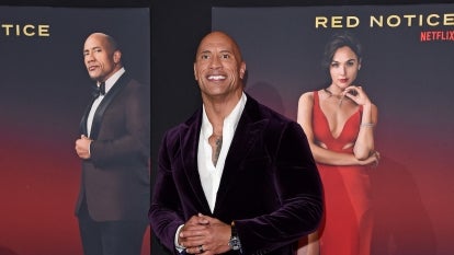  NOVEMBER 03: Dwayne Johnson attends the World Premiere of Netflix's "Red Notice" at L.A. LIVE on November 03, 2021 in Los Angeles, California.