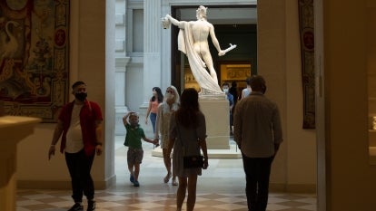 People visit the Metropolitan Museum of Art on September 18, 2021 in New York, United States.