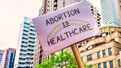 Abortion protest sign