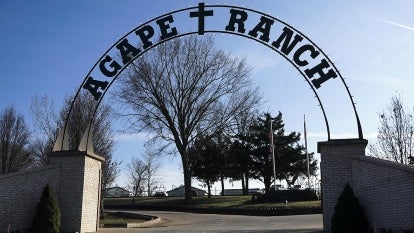 A sign at the entrance of Agape Boarding School. 