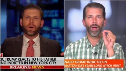 Donald Trump’s Sons React to His Hush Money Indictment 