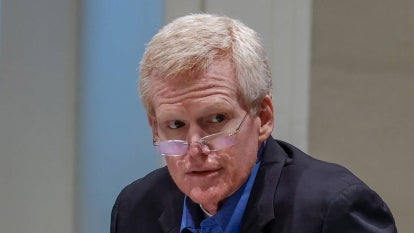 Alex Murdaugh sits in the Colleton County Courthouse in Walterboro, South Carolina
