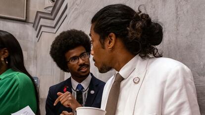 Democratic state Reps. Justin Pearson of Memphis and Justin Jones of Nashville