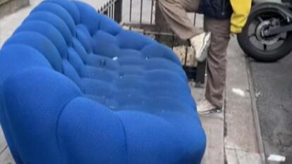 Woman Finds $8,000 Luxury Couch on Sidewalk 