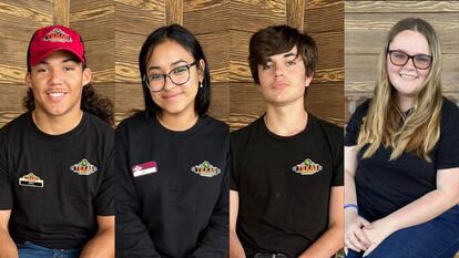 from left: Eric Paul, Breanna Coleman, Jackson Eyre, and Amanda Ferguson