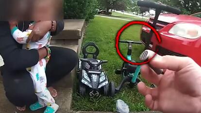 handing holding a toy nail