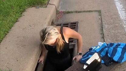 Brave Woman Crawls Through Storm Drains to Rescue Puppies