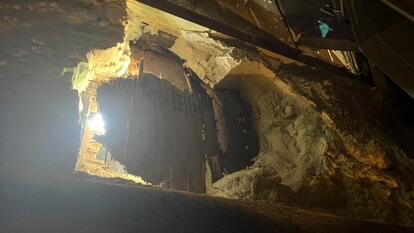 Large Ice Chunk Leaves Massive Hole in Homeowner's Roof