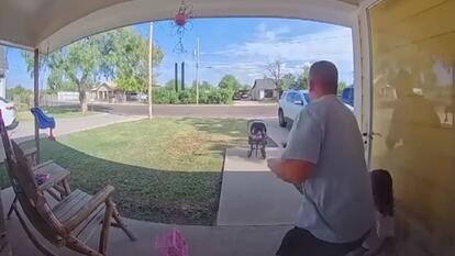 Man running after stroller