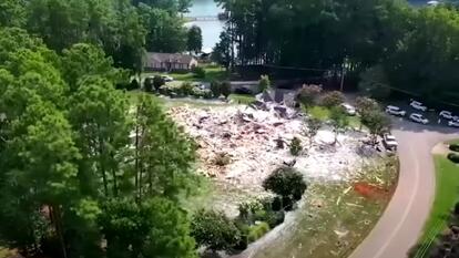 Site of house explosion