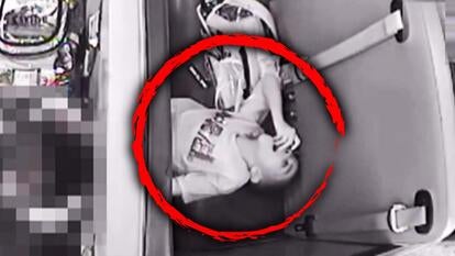 7-year-old from Texas moments before choking on a quarter.