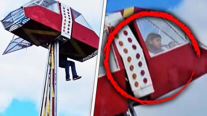 Carnival Worker Hangs from Texas Ride