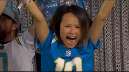Los Angeles Chargers Superfan Freaks Out During Game