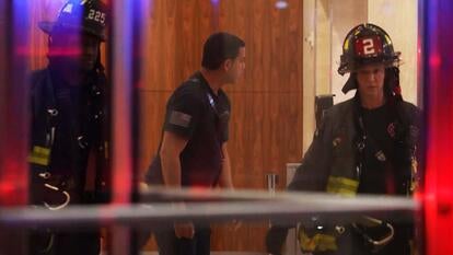 NYFD inside of bank.