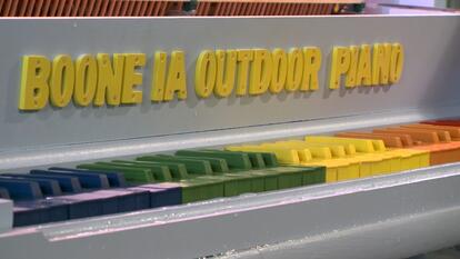 Waterproof community piano in Iowa