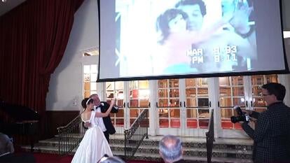 Riannon Trutanich and her father recreate her childhood dance.
