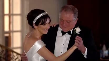 father-daughter dance with Riannon and Andrew