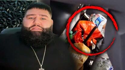 'American Idol' star Jimmy Levy's backpack catches fire on plane.