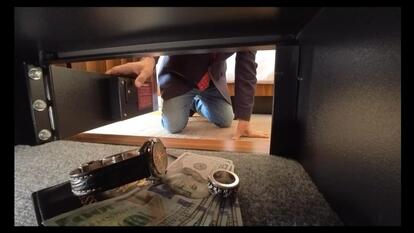 Opened Hotel Safe