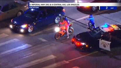 Motorcycle driver leads California Highway Patrol on 140 MPH chase.