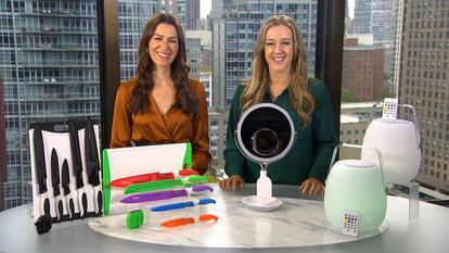 Inside Deals on Knife and Cutting Board Set, Vanity Mirror, LED Lantern Speakers 