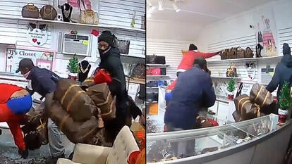 Thieves Grabs Louis Viutton Bags From Store in Seconds