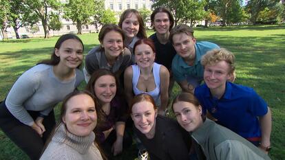 siblings gathered together for a reunion