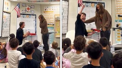 Rachel Leibold being proposed to by her boyfriend Austin.