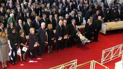 Jimmy Carter, Melania Trump, Michelle Obama, Laura Bush, Hillary Clinton and Dr. Jill Biden