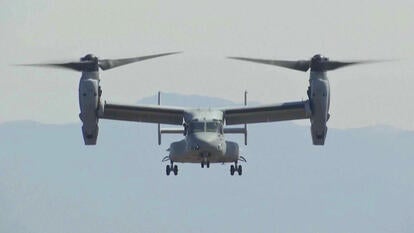 A US military Osprey went down off the coast of Japan, killing at least one service member.