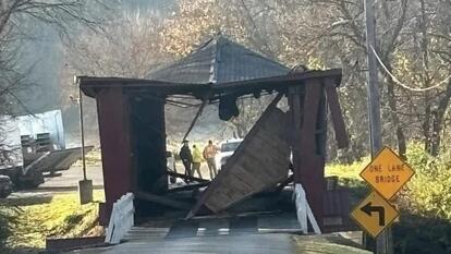 Historic Bridge Destroyed by Semi-Trailer Truck