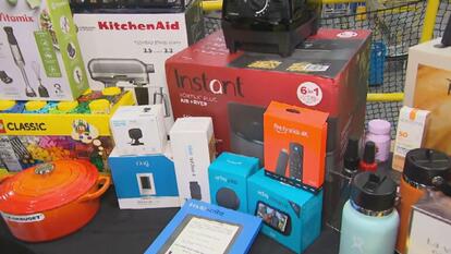 items on sale like electronics and kitchen appliances