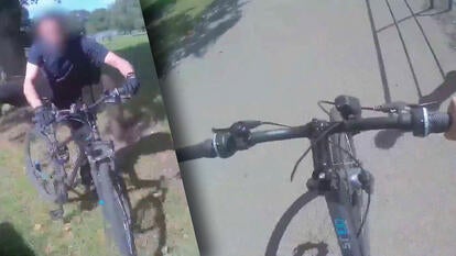 A British cop borrowed a bystander’s bicycle to catch a suspected criminal.