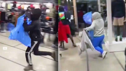 suspects in store running with stolen goods