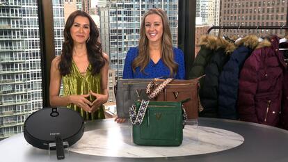 iHome Robotic Vacuum, Vegan Leather Crossbody, Hooded Puffer Coat