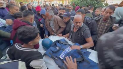 Al Jazeera Cameraman's Funeral After Dying in Israeli Airstrike