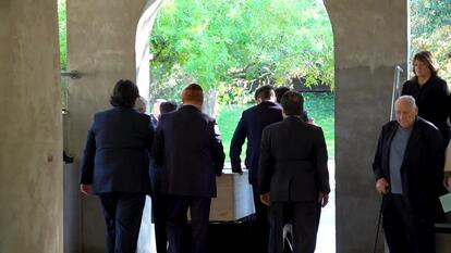Family at funeral in Texas