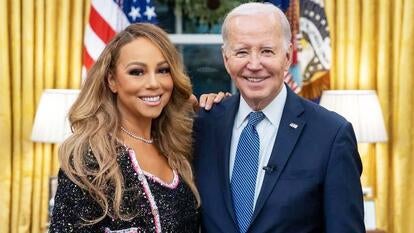 Mariah Carey and President Joe Biden