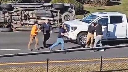 Man Charged With Assault After Road Rage Brawl on Highway