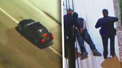 Car chase, cops arrest suspect