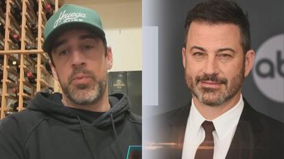 Aaron Rodgers and Jimmy Kimmel