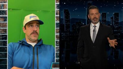 Aaron Rodgers and Jimmy Kimmel
