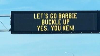 Funny highway sign