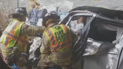 First responders rescuing Matt Reum