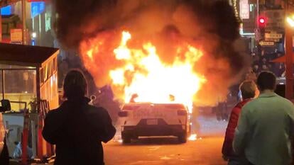 EV set on fire in California