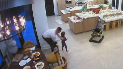 Mike Sorrentino patting his son's back