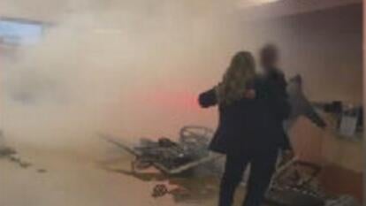 smoke in emergency room lobby