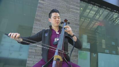 Ian Forrest playing cello