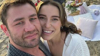 Chris Van Heerden and Ksenia Karelina smiling